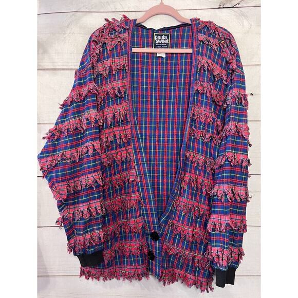 Size Medium paula sweet muslin mink red plaid jacket - Picture 1 of 4
